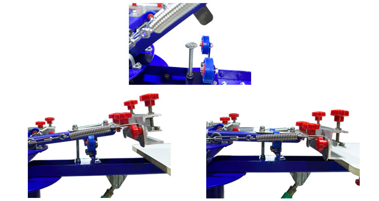 4 color 4 station double wheel screen printing machine