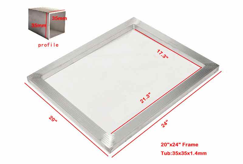 Ecotex® Aluminum Frame Screens For Screen Printing 20 x 24 - 110 White  Mesh